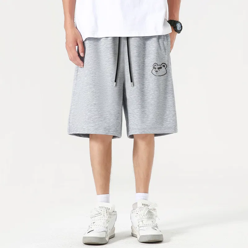 Детские шорты повседневные с логотипом MINISO, Heather Gray — фото 3