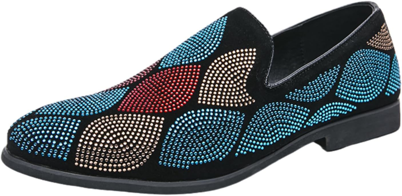 

Мужские стильные лоферы Aokisx с кристаллами, модная обувь - идеально для вечерних встреч, выступлений на сцене и светских вечеринок, Colorful