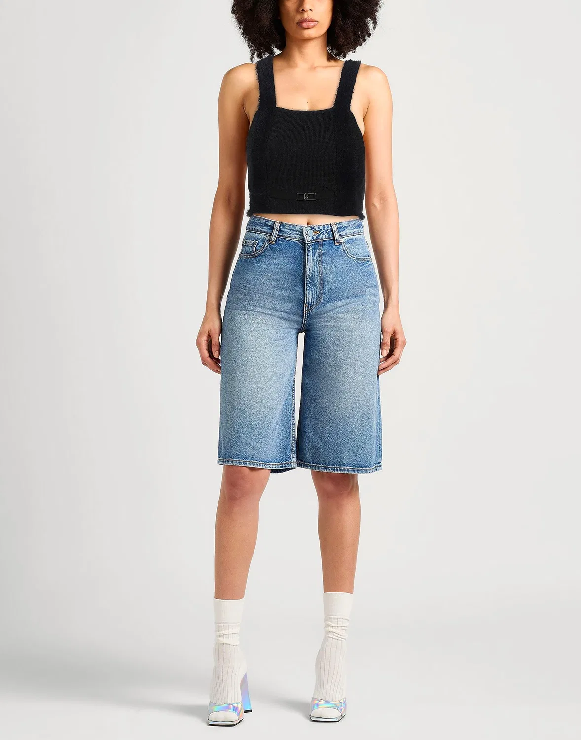 Женский топ из тонкого трикотажа Jacquemus, черный — фото 2
