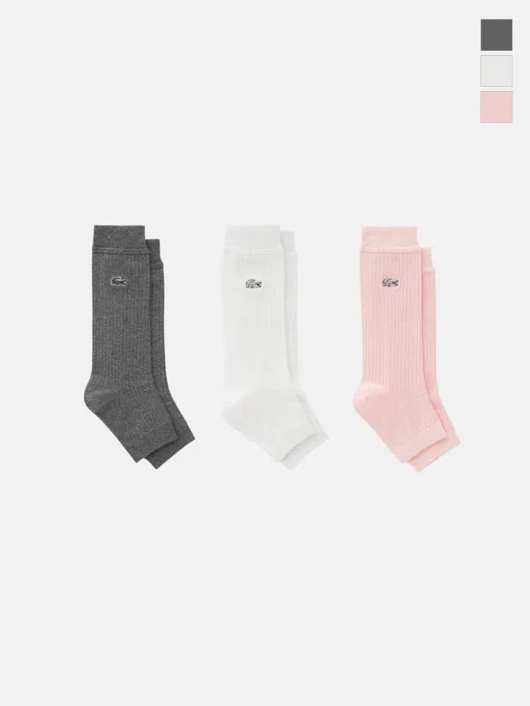 Носки женские LACOSTE с открытым мысом, Silver