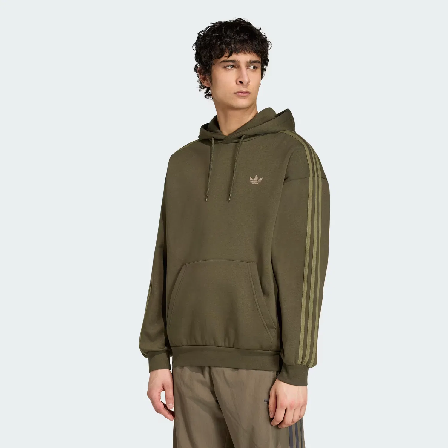 Мужское худи свободного кроя Adicolor Classics 3-Stripes Adidas Originals, Night Cargo