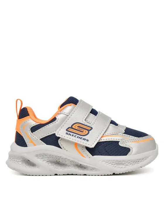 Кроссовки S-Lights: Meteor-Lights - Glow Spike S-Lights: Meteor-Lights - Glow Spike Skechers, серебро