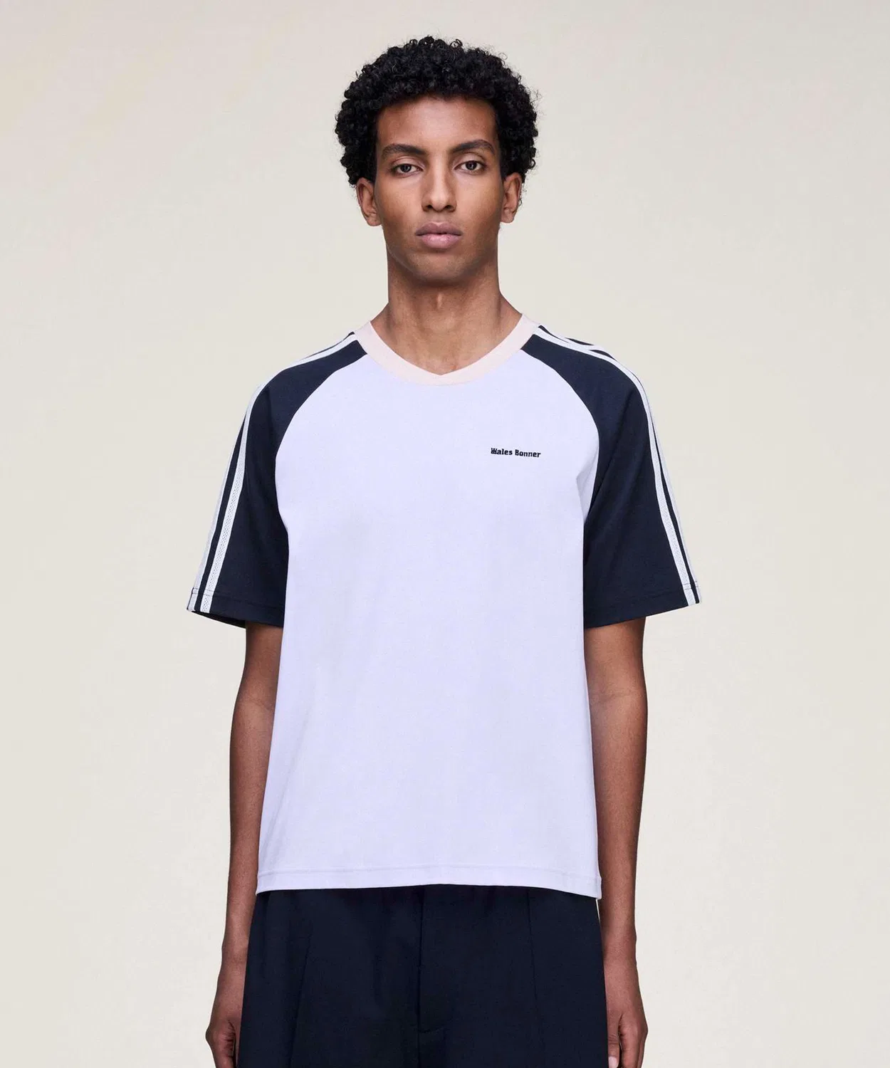 Мужская футболка с коротким рукавом, хлопковая, Wales Bonner Adidas, Violet