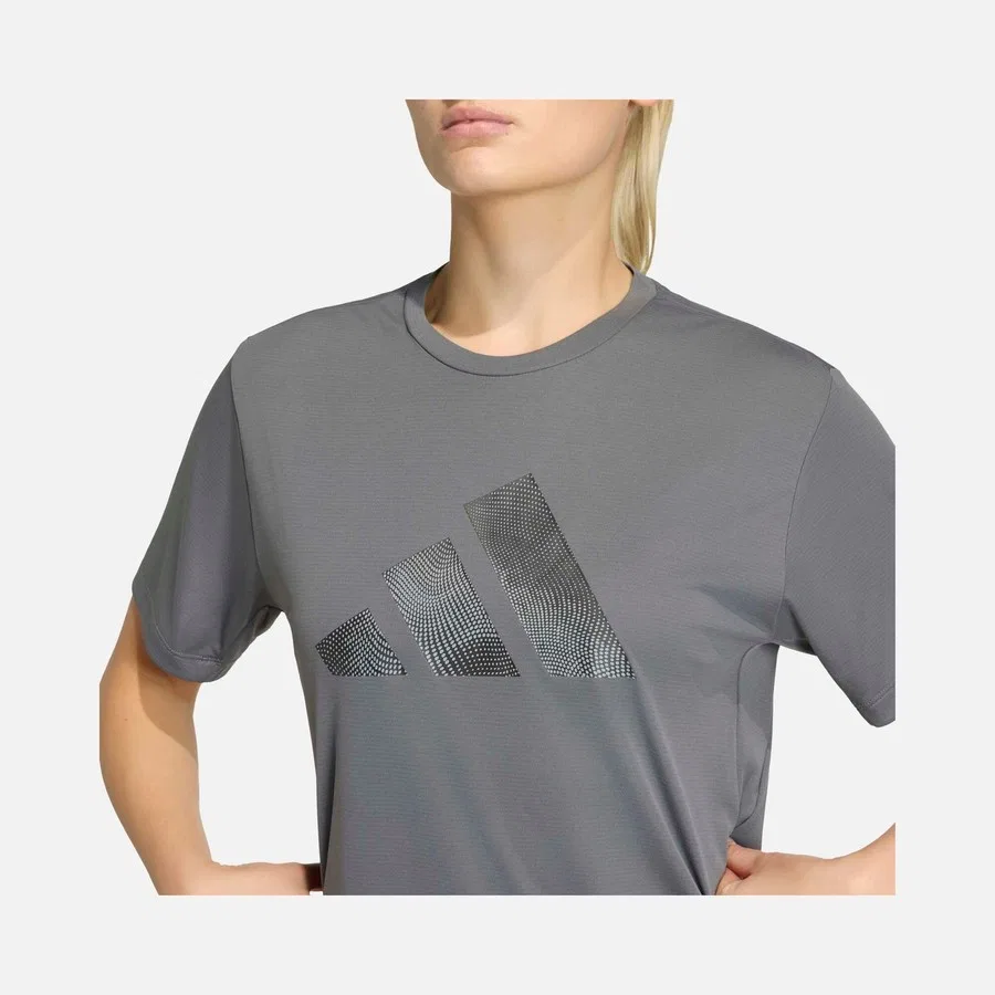 Женская футболка с длинным рукавом Essential Brand Love Running, adidas, Серый — фото 4