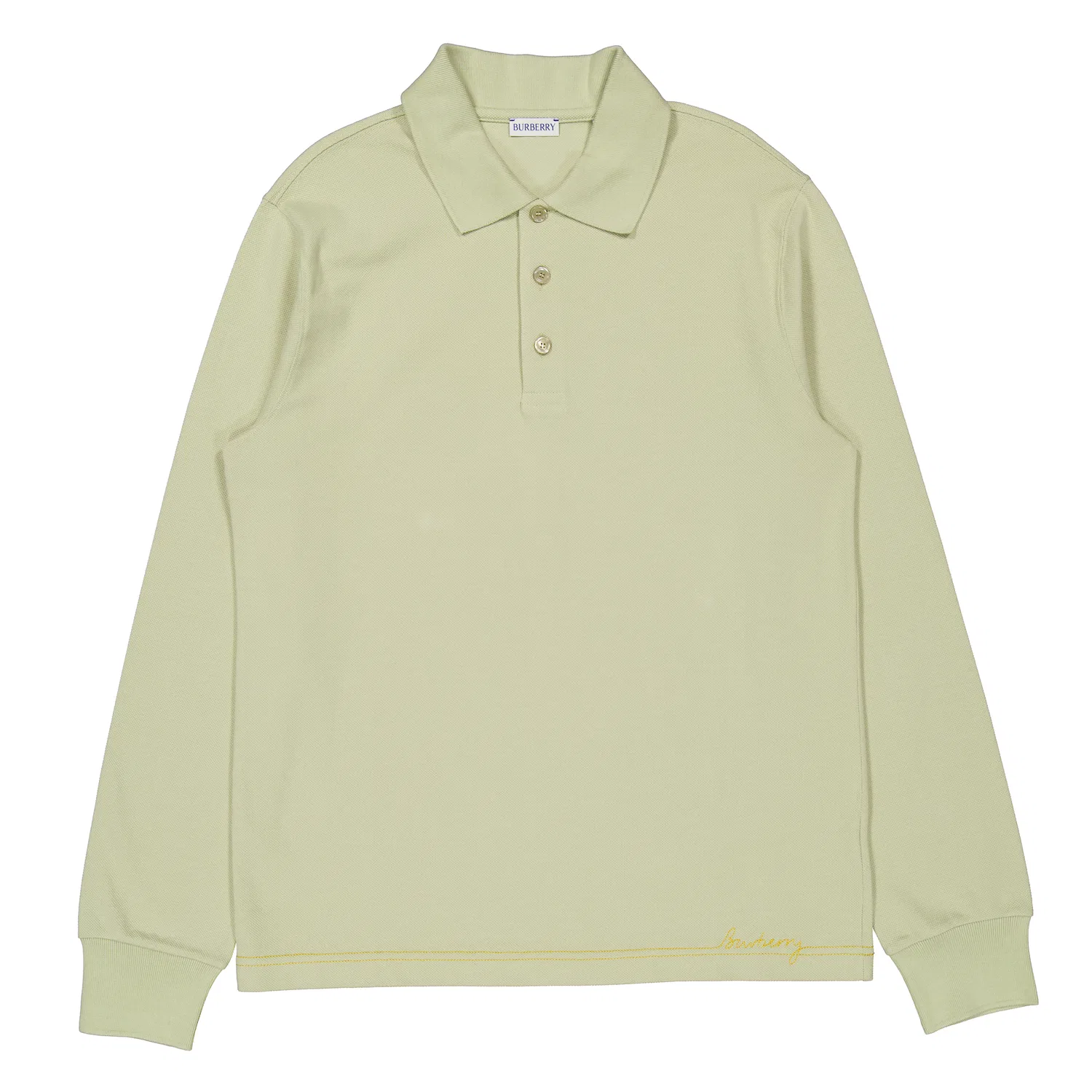 Поло с длинным рукавом Logo Embroidered Long Sleeve Polo Shirt Burberry, Hunter