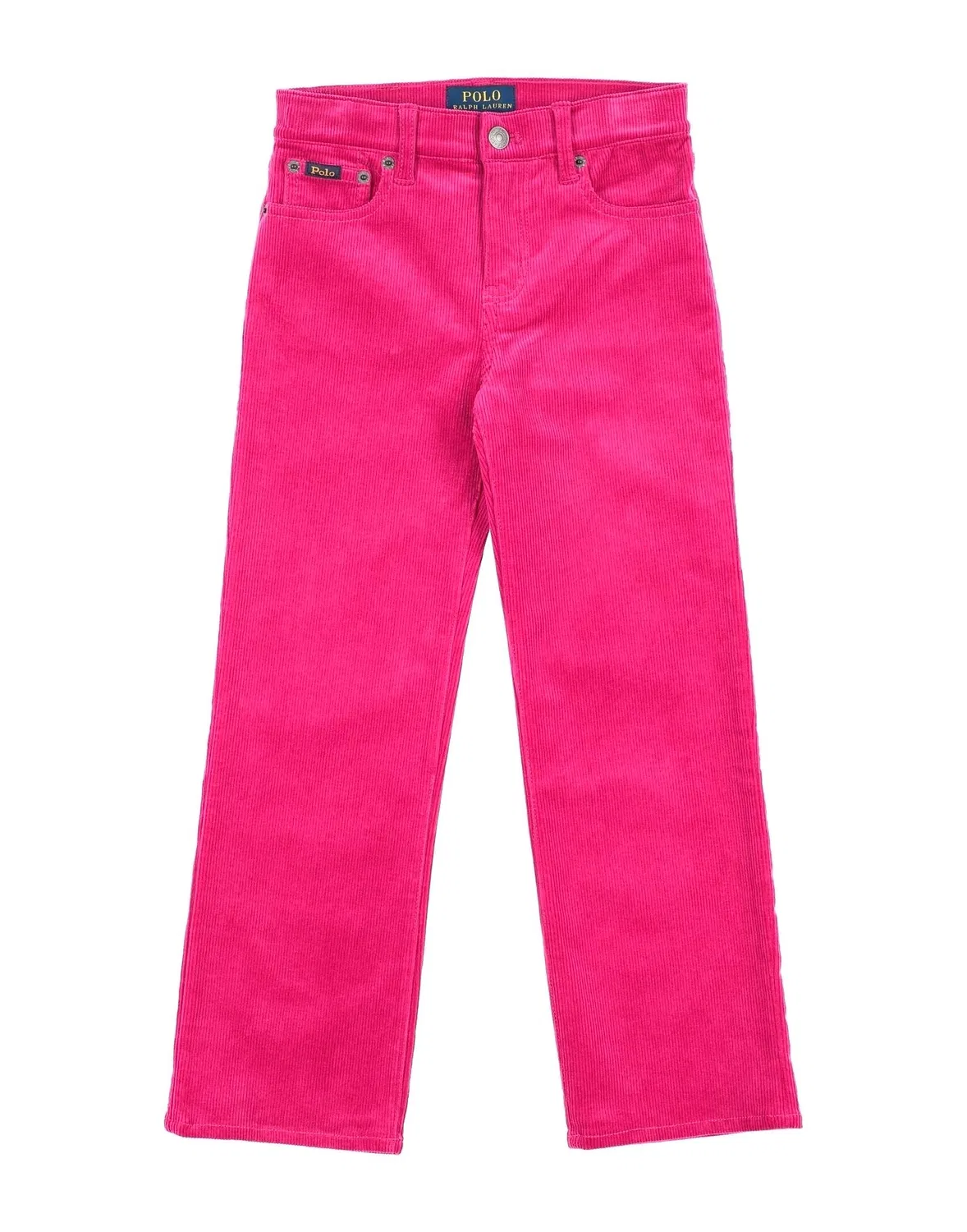 Детские брюки для девочек из вельвета Polo Ralph Lauren, фуксия