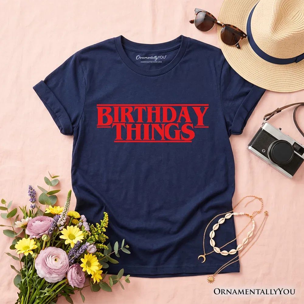 Детская футболка с принтом Spooky Birthday Graphic Tee OrnamentallyYou, темно-синий