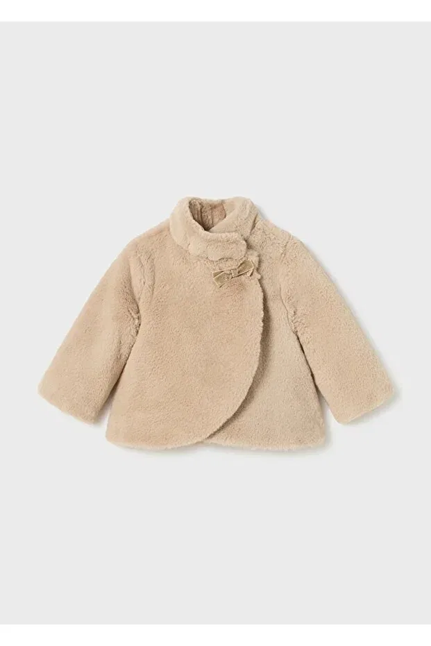 Детское пальто для девочек из плюша Mayoral, Beige