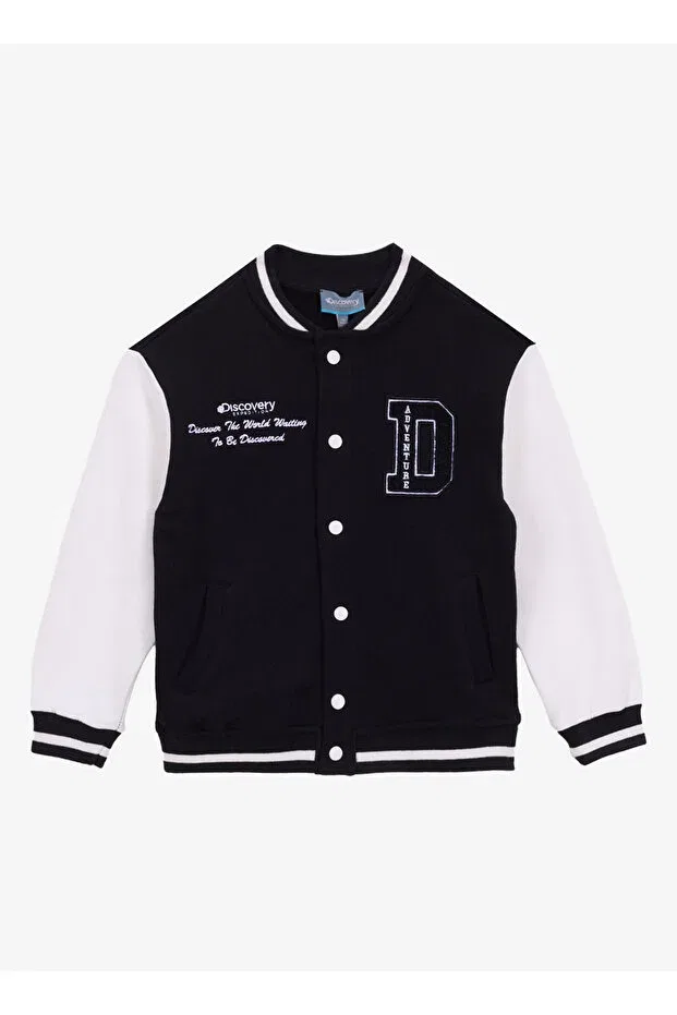 Детское пальто для мальчиков с принтом Discovery Expedition, White - Black