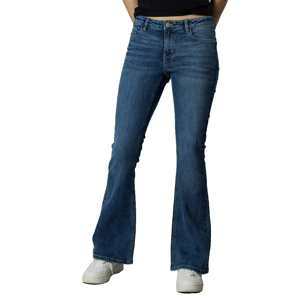 Детские джинсы для девочек клеш с заниженной талией Bli Flared Fit Low Waist Name it, Blue