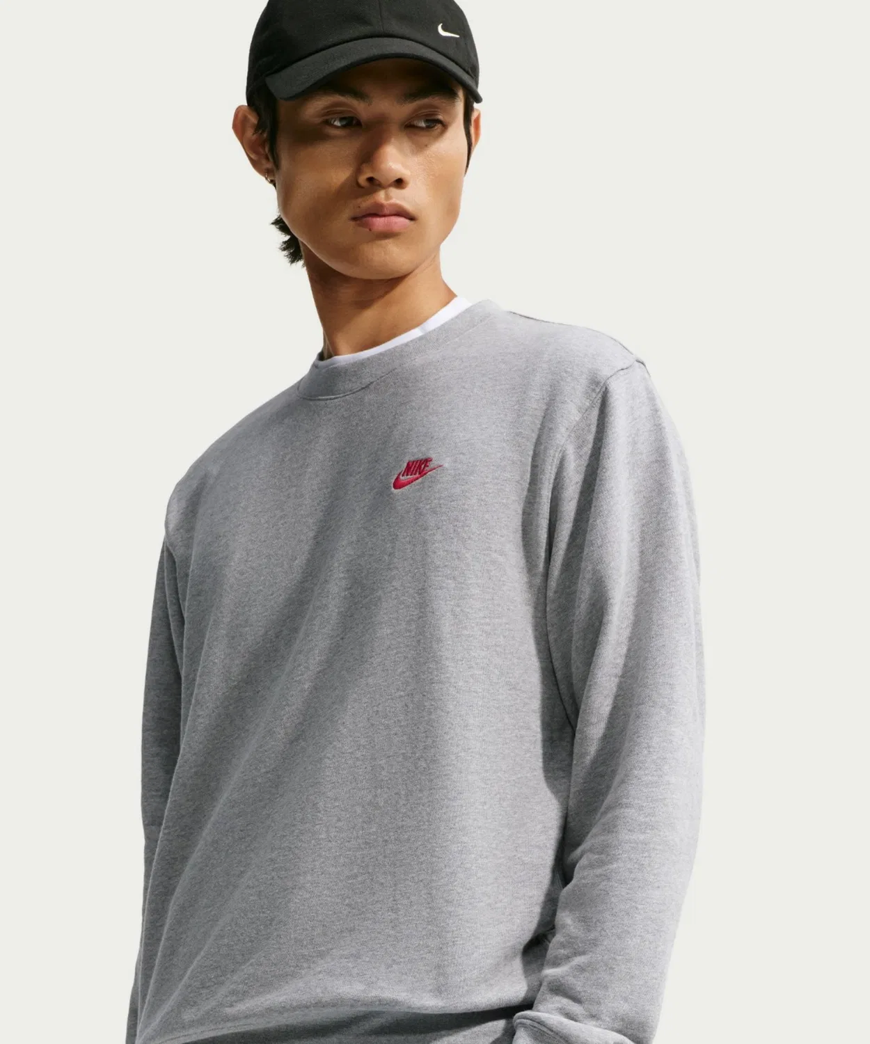 Мужской свитшот из французского футера Nike Club Dark Grey Heather