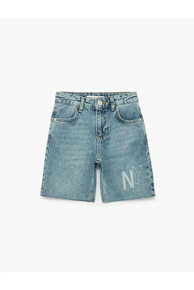 Детские шорты для мальчиков свободного кроя Koton, Middle Indigo — фото 3