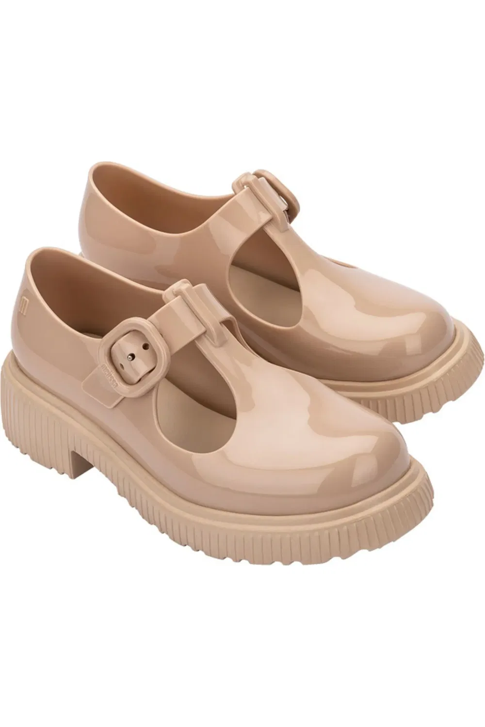 Детские сандалии T-strap с ароматом Jackie Mini Melissa, Beige Glit