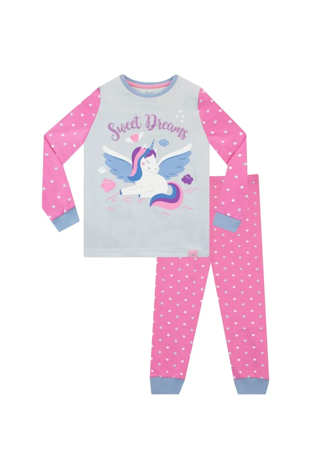 Детская пижама с принтом Sweet Dreams Unicorn Harry Bear, Pink