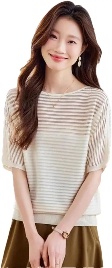 Женская футболка с рукавом-кимоно Ice Silk, Beige