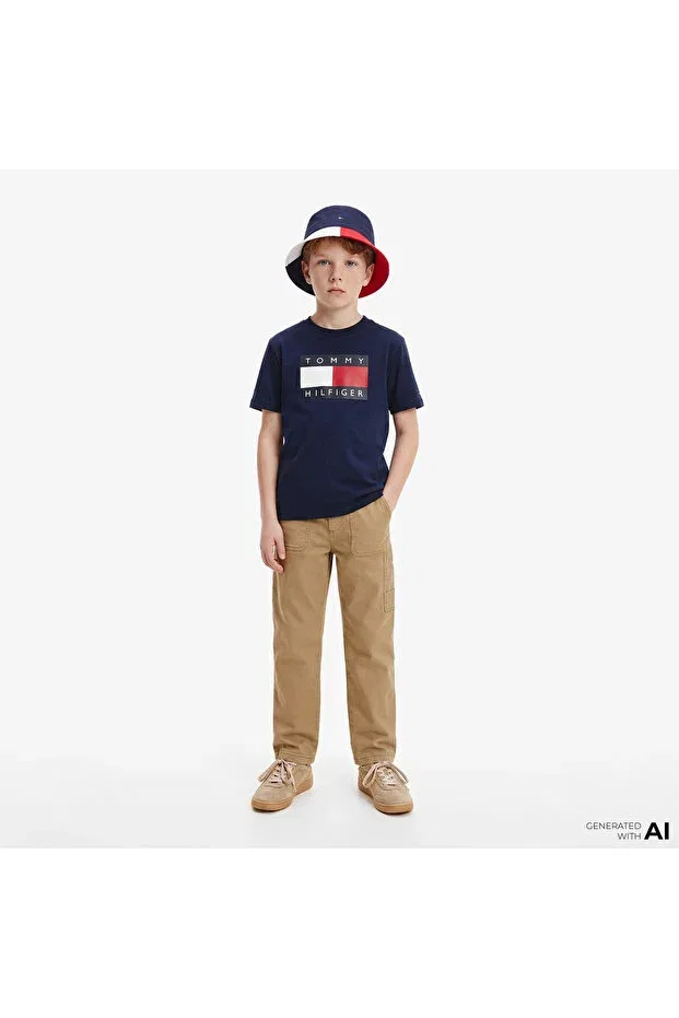 Детская футболка с длинным рукавом Tommy Hilfiger, Navy Blue — фото 3