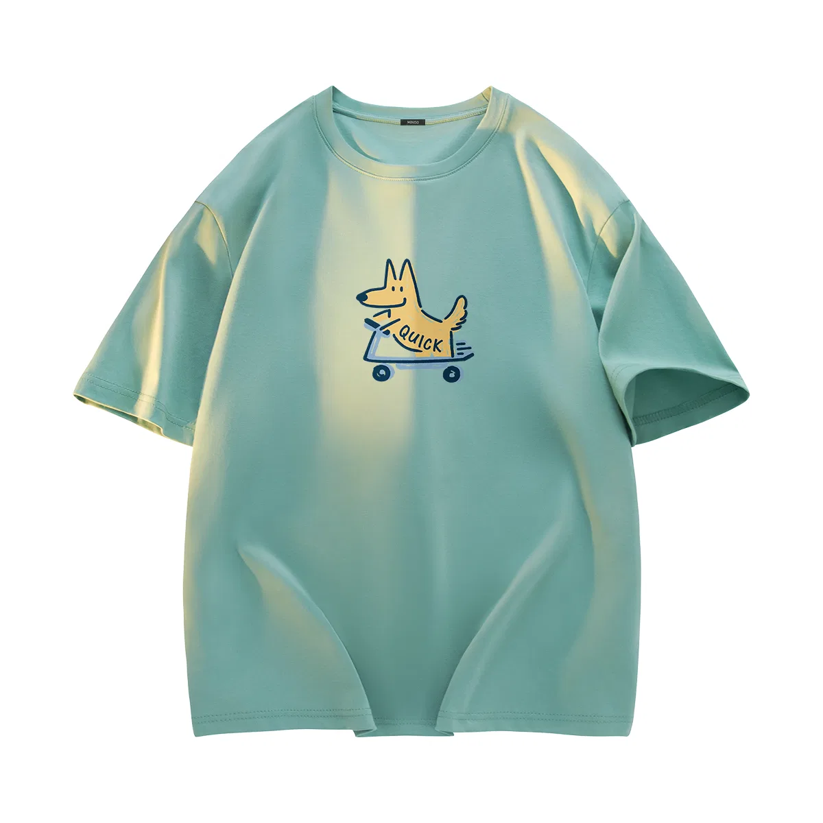Детская футболка с принтом Wind-Chasing Puppy Center Logo MINISO, White — фото 4