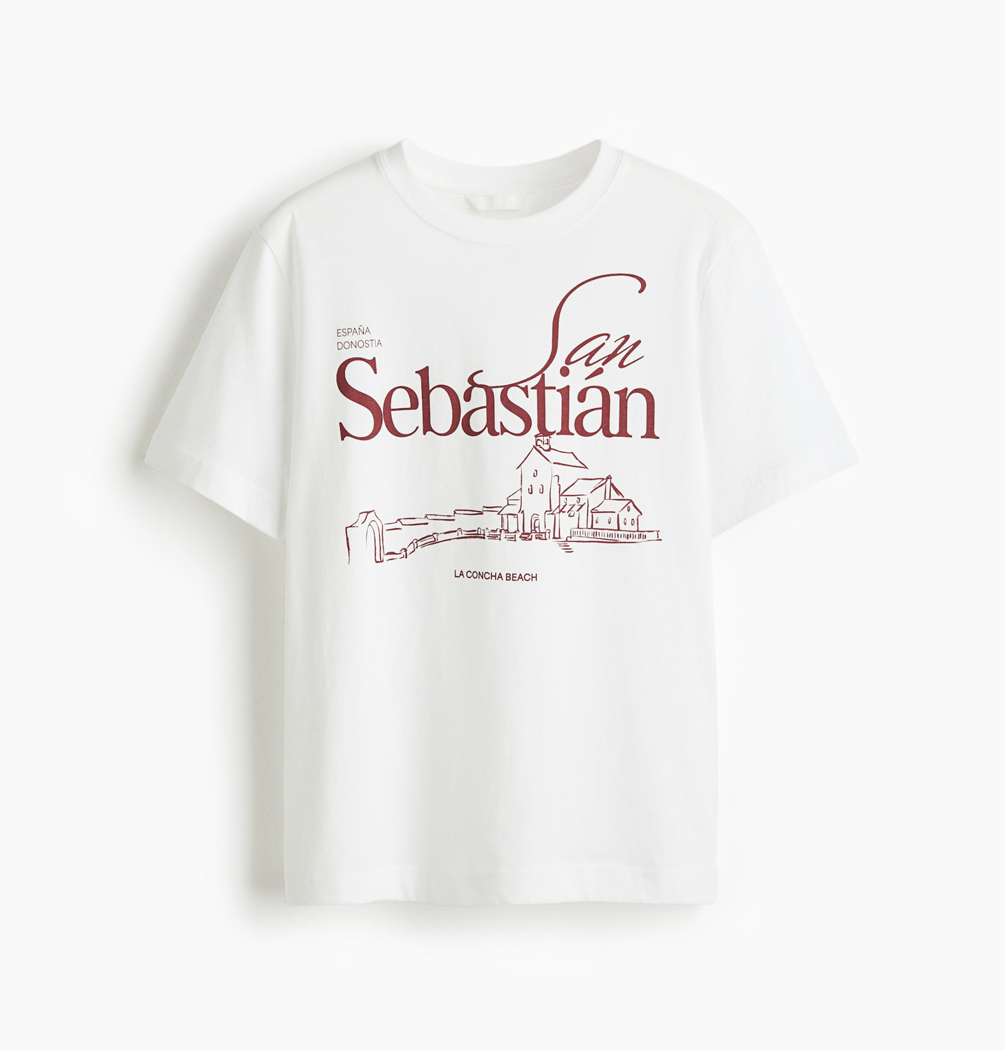 

Футболка H&M With Print, белый/Сан-Себастьян