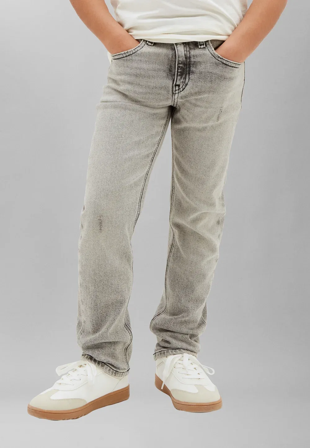 Обычные прямые джинсы Calvin Klein Jeans, Stone Grey Wash