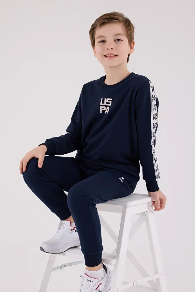 Детский спортивный комплект для мальчиков из футера U.S. Polo Assn., Navy Blue