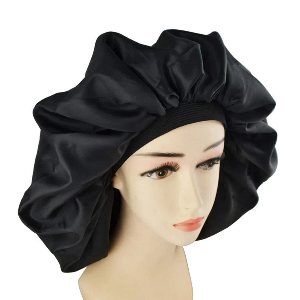 Чепец для сна Satin Black, Lurrose, 2 шт, 18x17x1.5 см, Black — фото 4