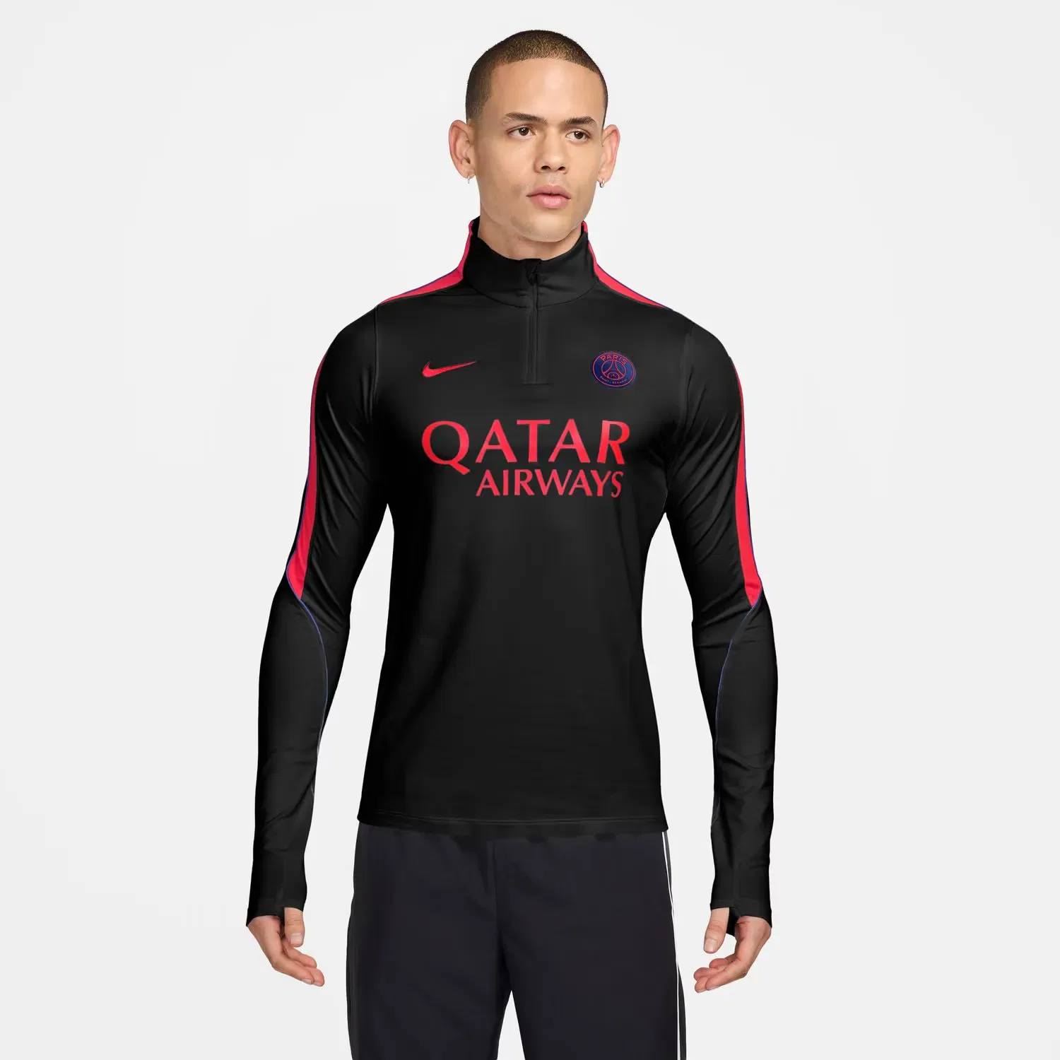 Мужская футболка тренировочная PSG Paris Saint-Germain FC 2026-2027 Dri-FIT Strike Drill Top Nike, Negro