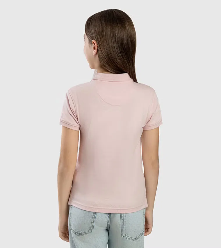 Поло детское с коротким рукавом Beverly Hills Polo Club, розовый — фото 4