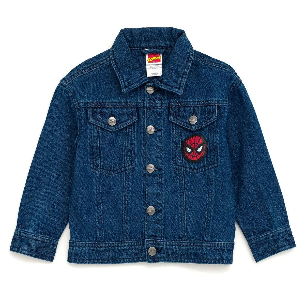 Детское джинсовое пальто с принтом Marvel Spider-Man Denim Jacket Marvel, Dark Blue