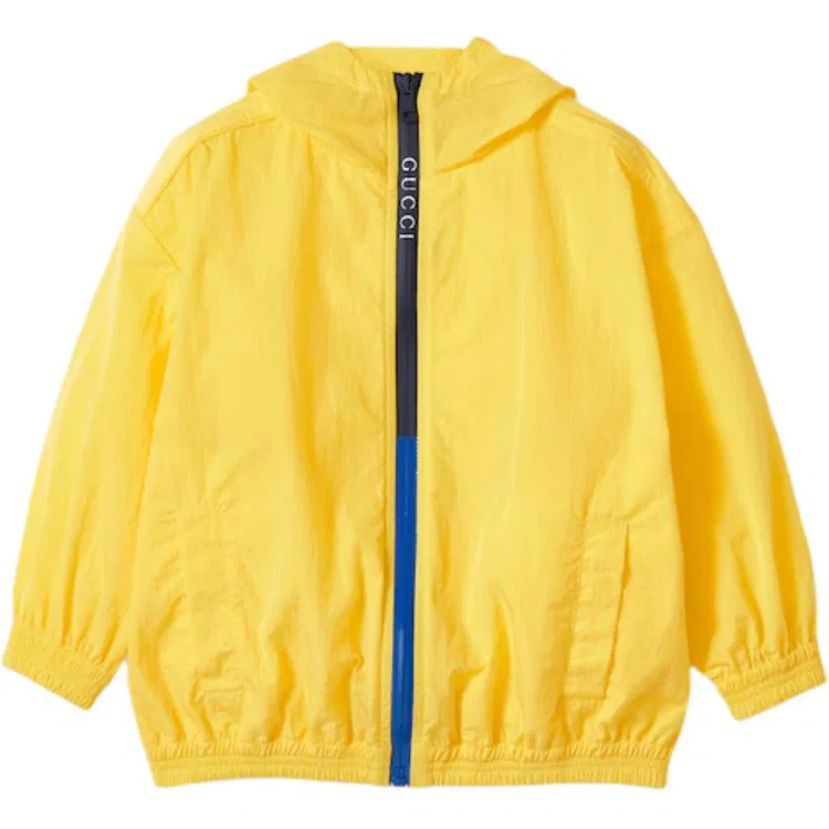 Детская куртка с капюшоном Yellow GUCCI