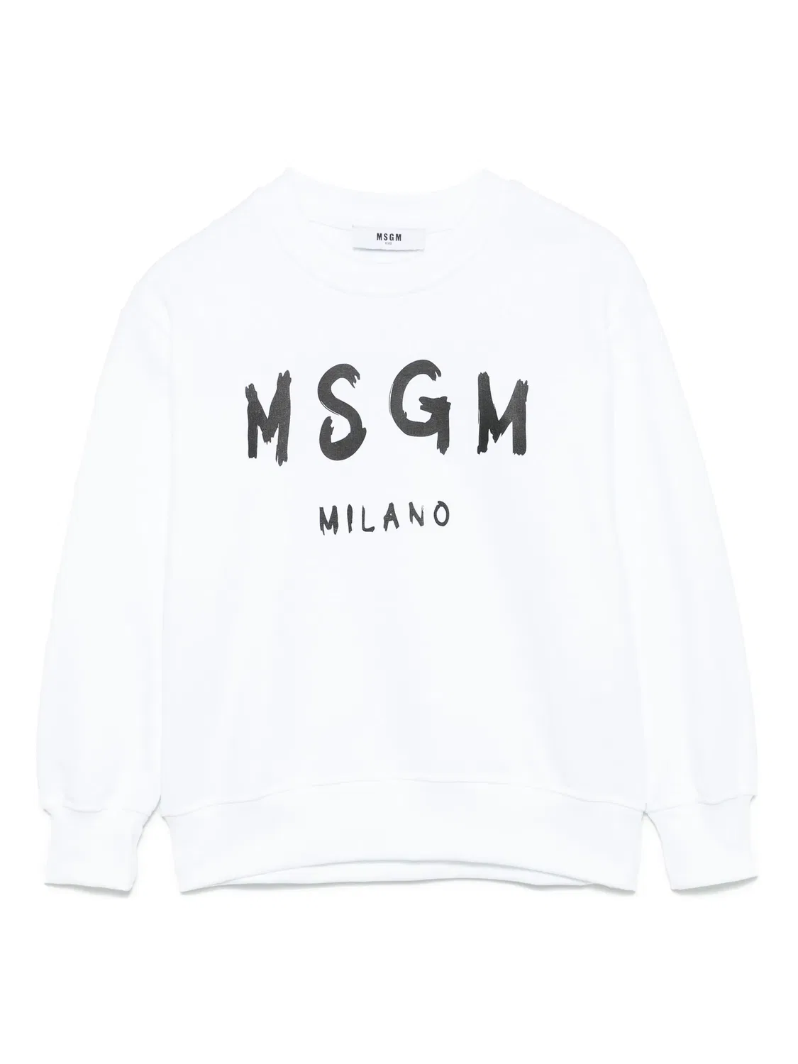 MSGM Худи из 100% хлопка белого цвета
