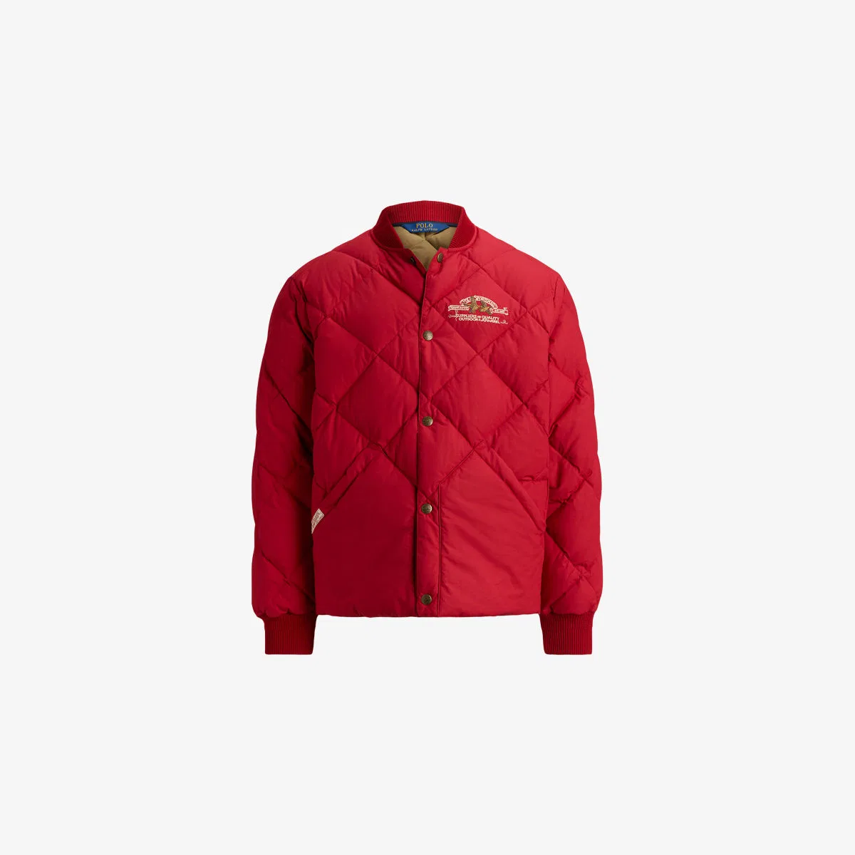 Стеганая куртка-бомбер из хлопковой смеси с вышитым логотипом Polo Ralph Lauren