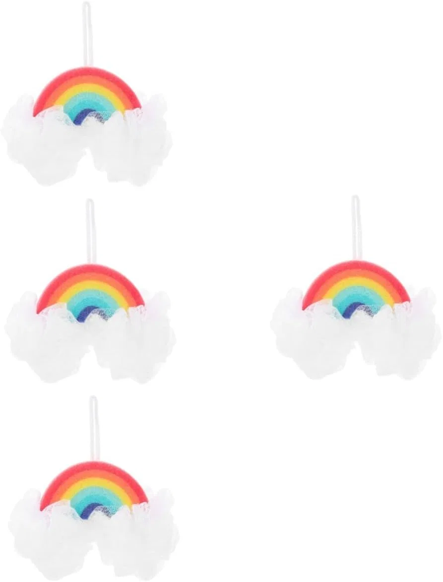 Губка для ванны Rainbow Bath Scrubber, DOITOOL, 4 шт, 20x15x7 см
