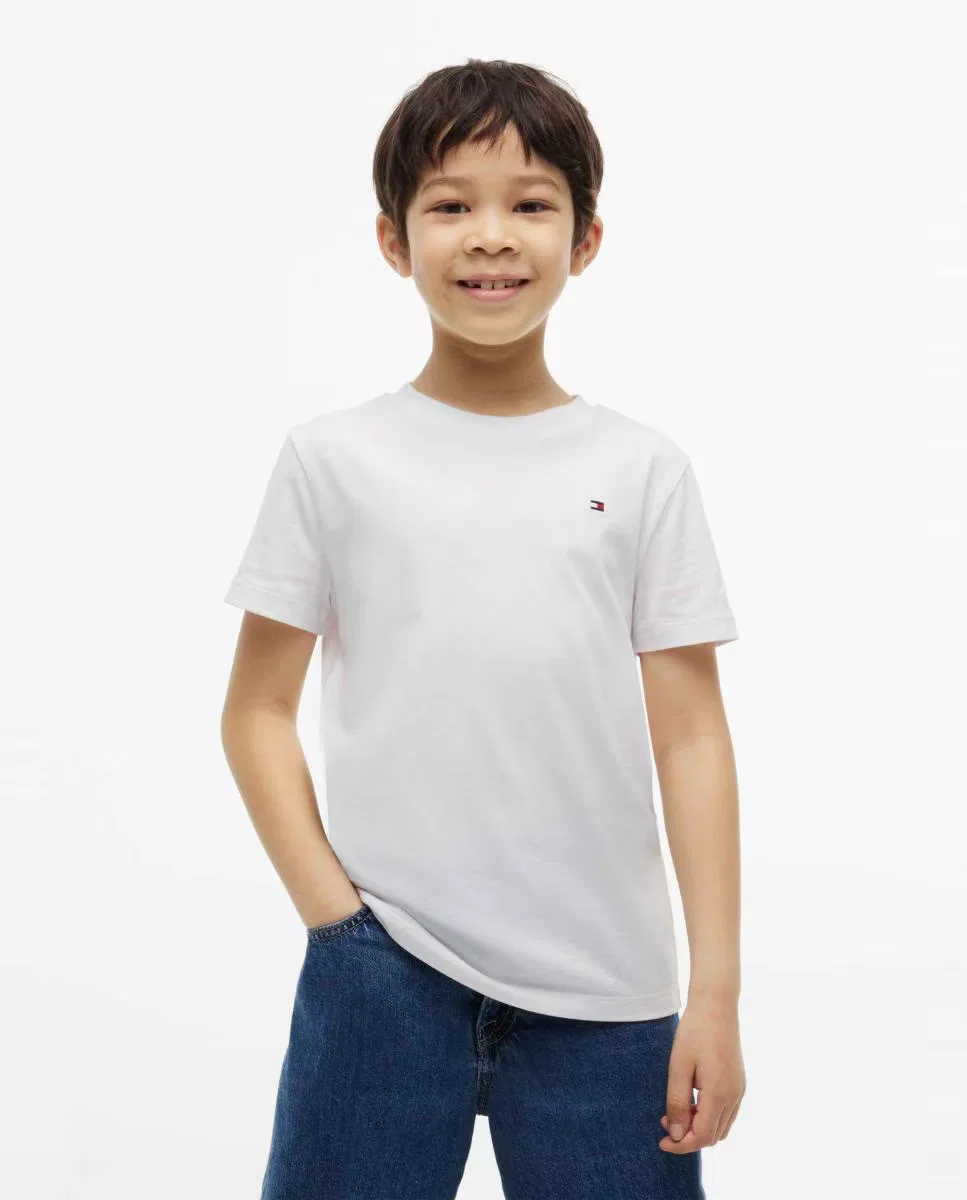 Детская футболка с коротким рукавом, Logo Espalda, Tommy Hilfiger, белый