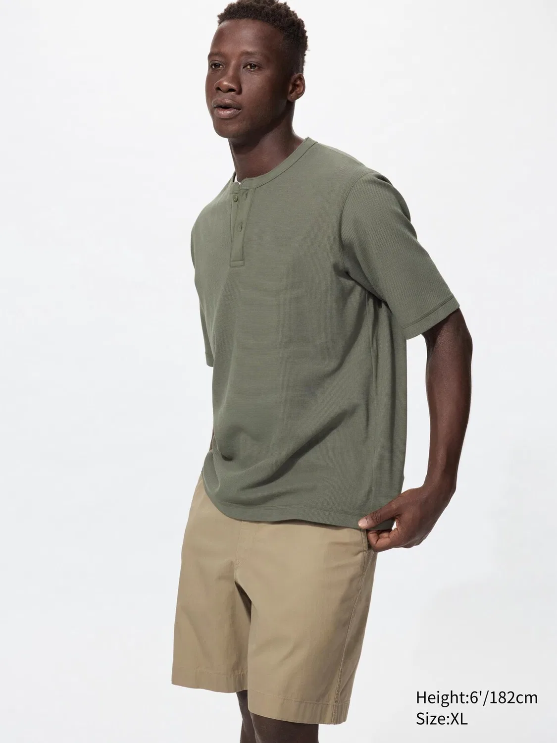 Футболка-поло Uniqlo, мужская/унисекс, оливковый