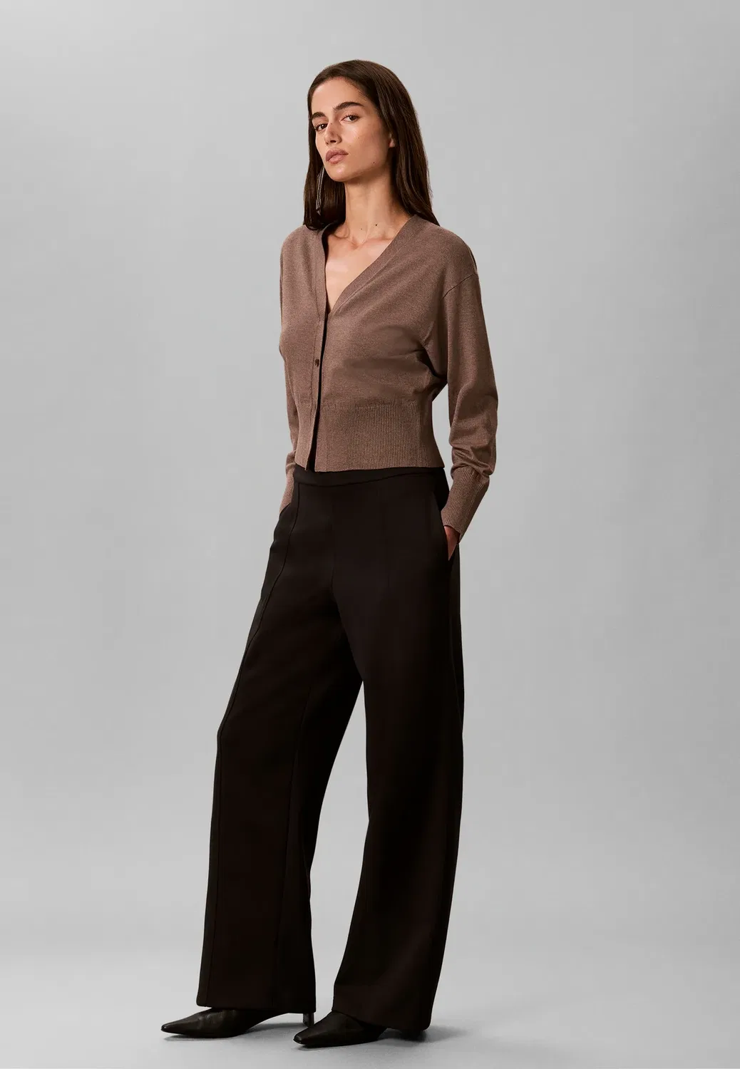 Широкие брюки Spacer Calvin Klein, Black — фото 4