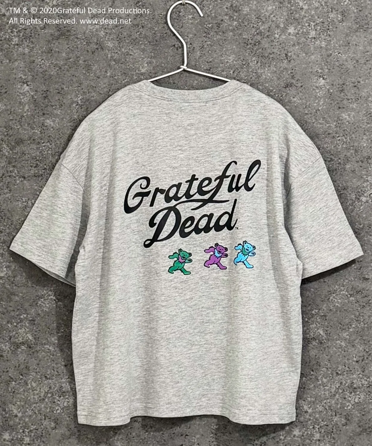 Детская футболка с принтом GRATEFUL DEAD Grateful Dead, Heather Grey