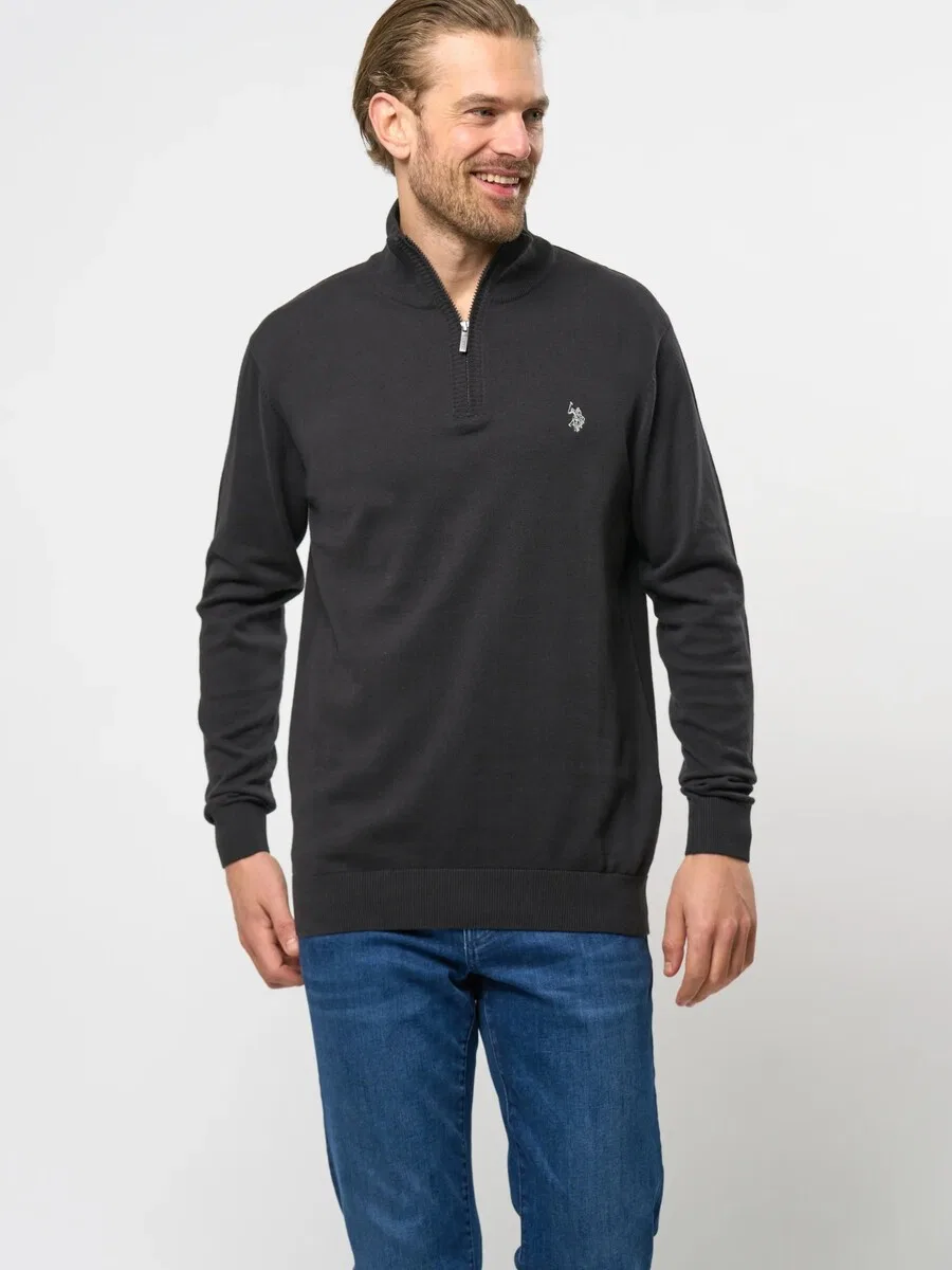 Свитер U.S. Polo Assn. 'UMBRISON' черного цвета — фото 3