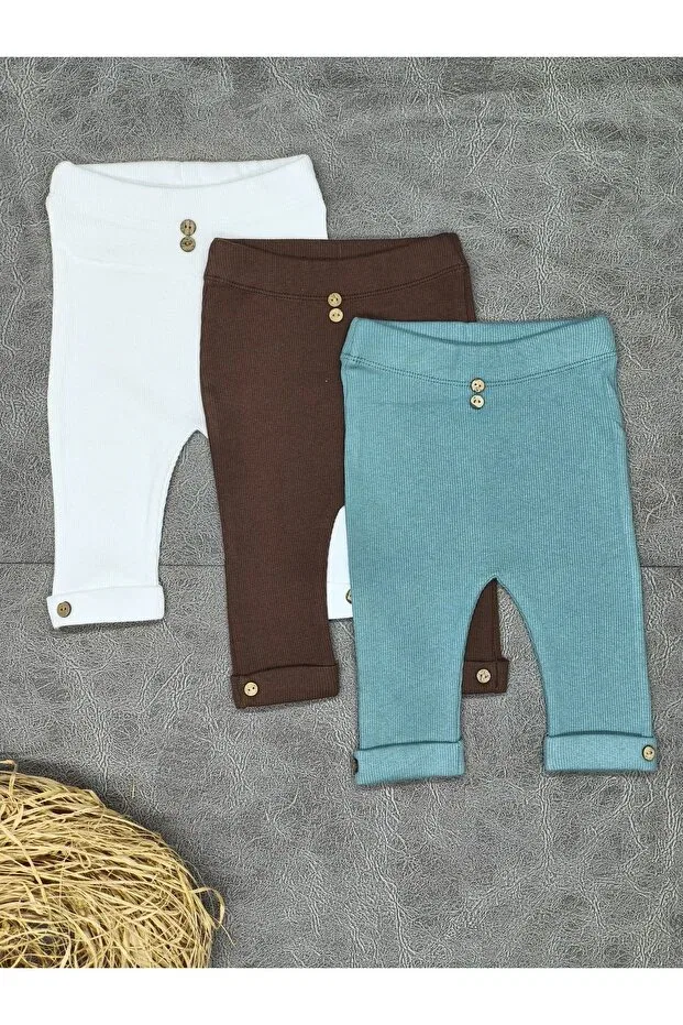 Детские леггинсы для девочек хлопковые 3-Pack baby camisole leggings Vieso, Colored