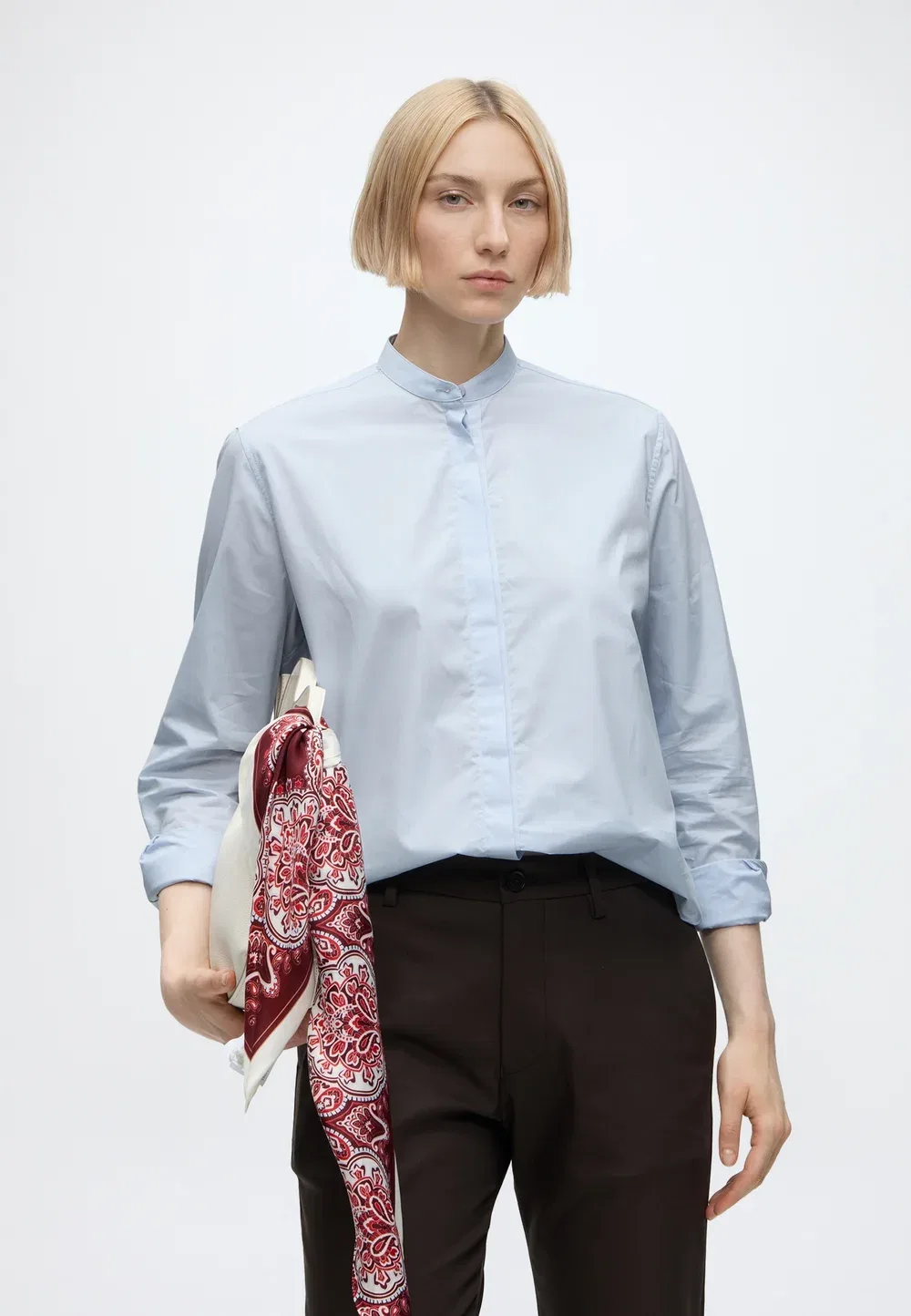 Бертина понедельник - блузка на пуговицах Boss, Light/Pastel Purple — фото 4