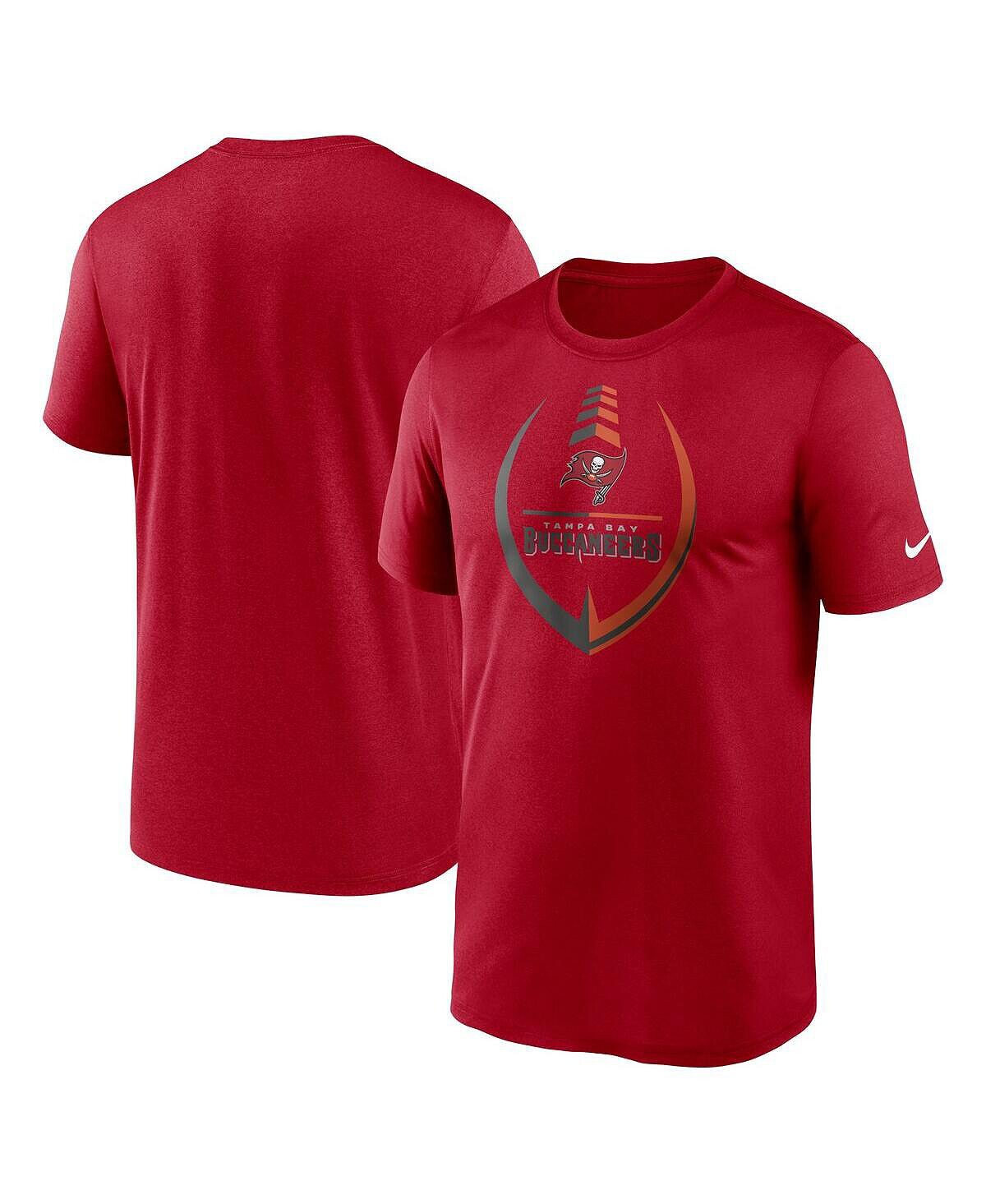 

Мужская красная футболка tampa bay buccaneers icon legend performance Nike, красный