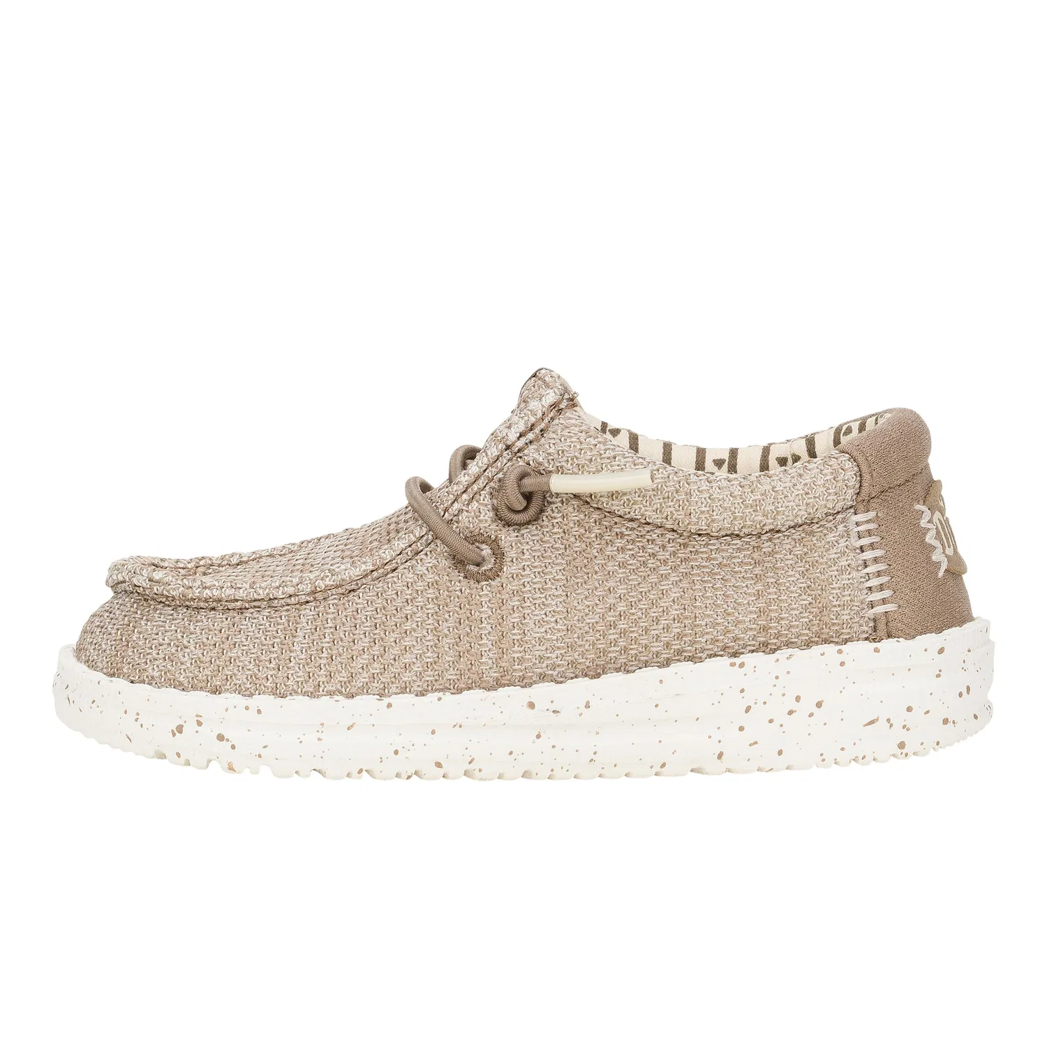 Детские мокасины для мальчиков на шнуровке Wally Stretch Sox HEYDUDE, Nut