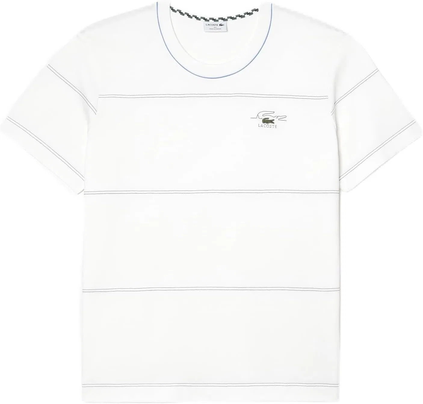 Мужская футболка свободного кроя с ребристым воротником Lacoste, Flour