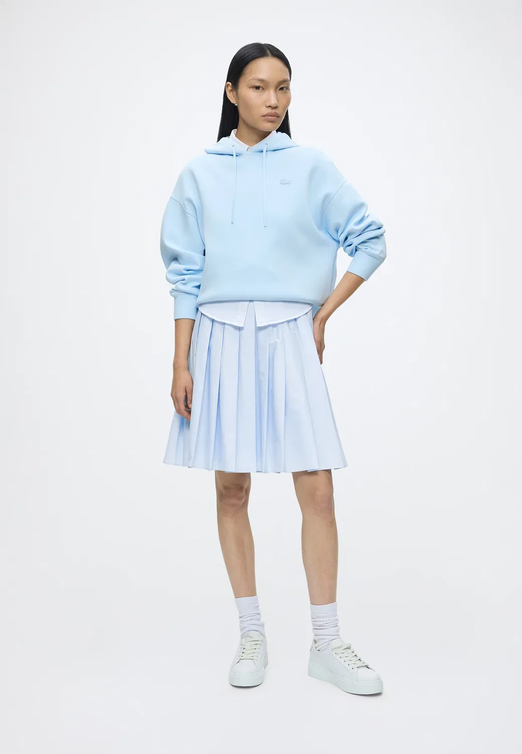Плиссированная юбка Lacoste, Light Blue — фото 2