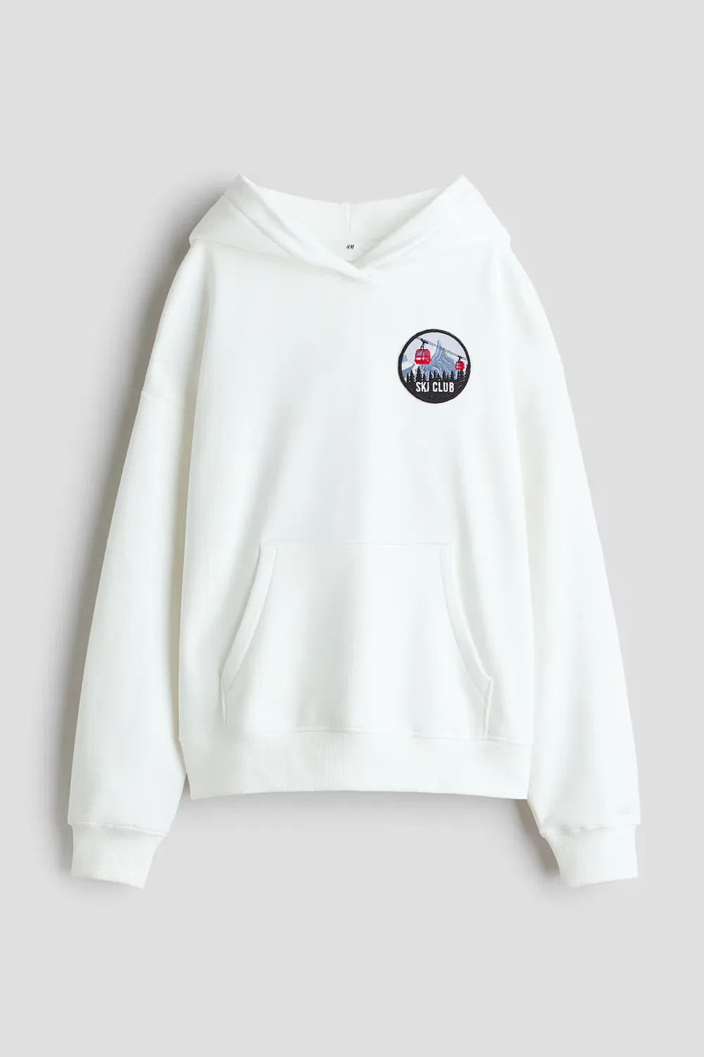 Толстовка оверсайз с рисунком H&M, Weiß/Ski Club