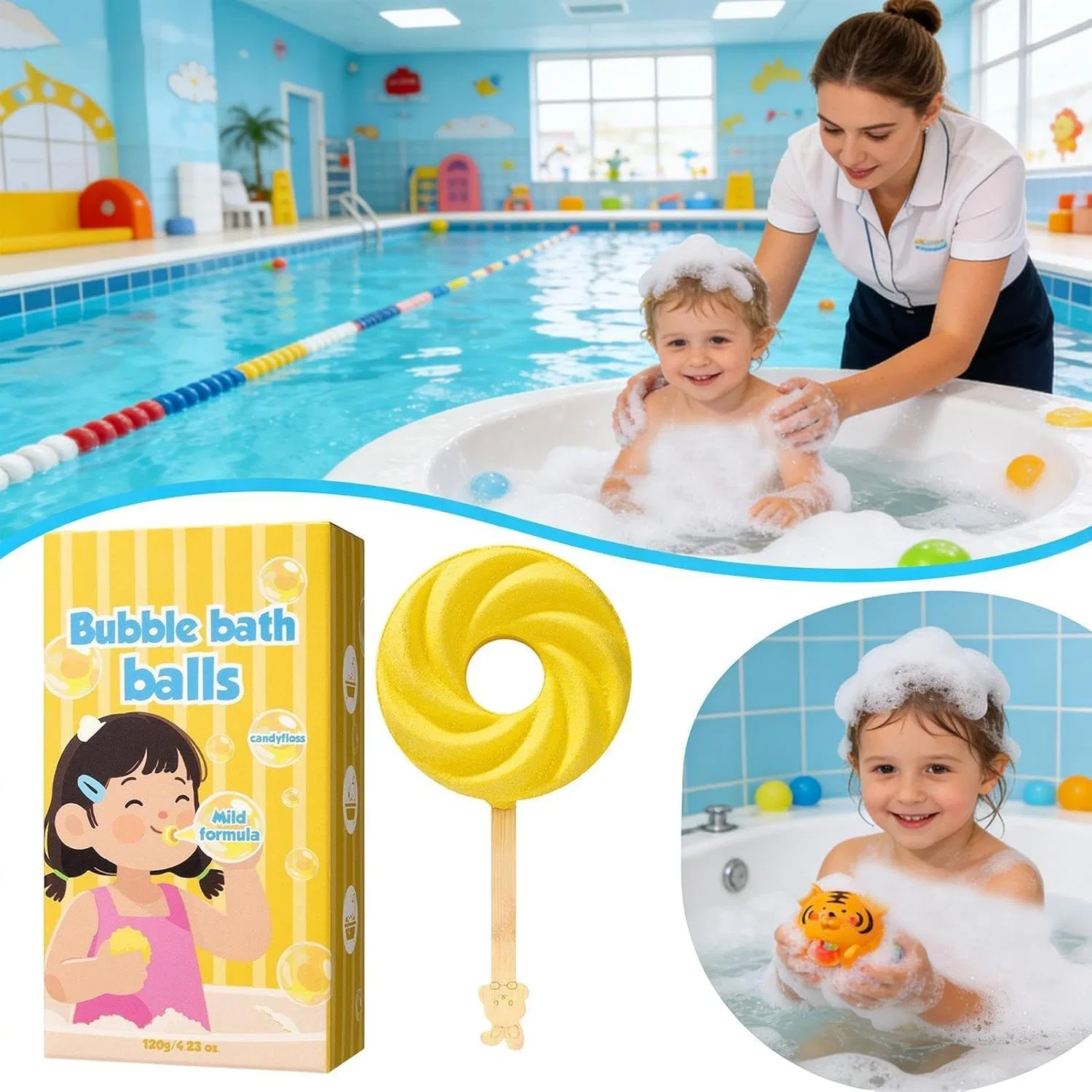 Бомбочка для ванны, Badekugeln, Generisch, 117.93 г, Marshmallow-duft — фото 3