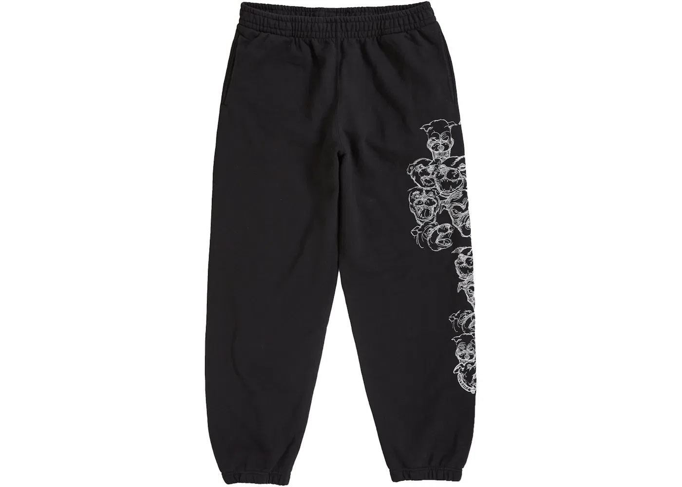 Мужские спортивные штаны с вышивкой Supreme Pitbulls, Black