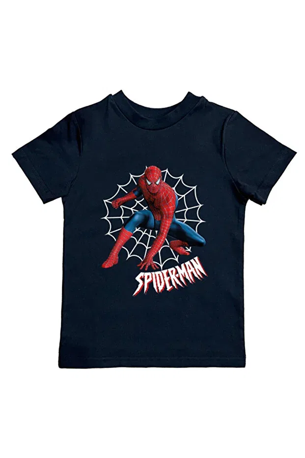 Детская футболка с принтом Spiderman Svart Wear, Black