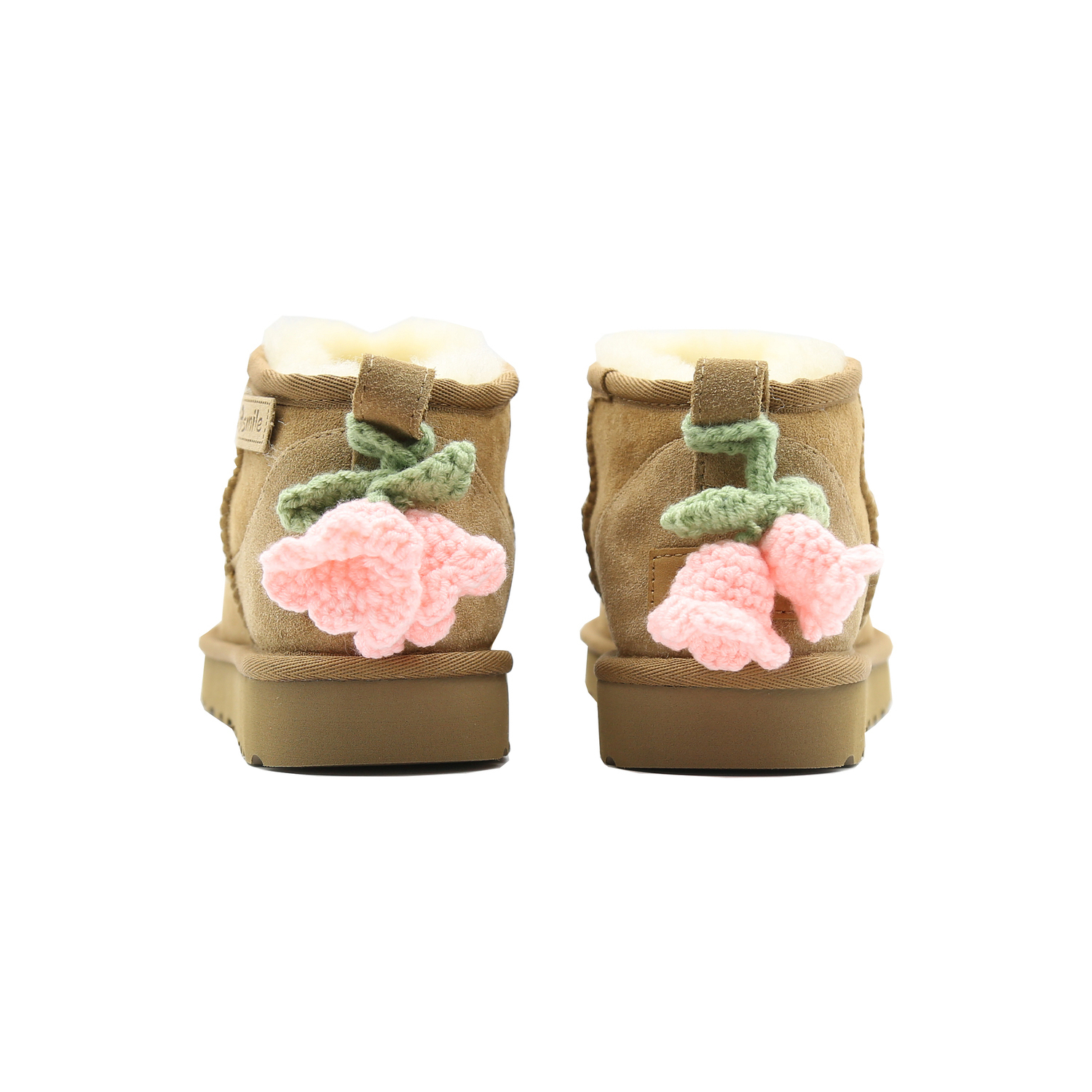 Ботинки зимние женские UGG до щиколотки, коричневый — фото 3