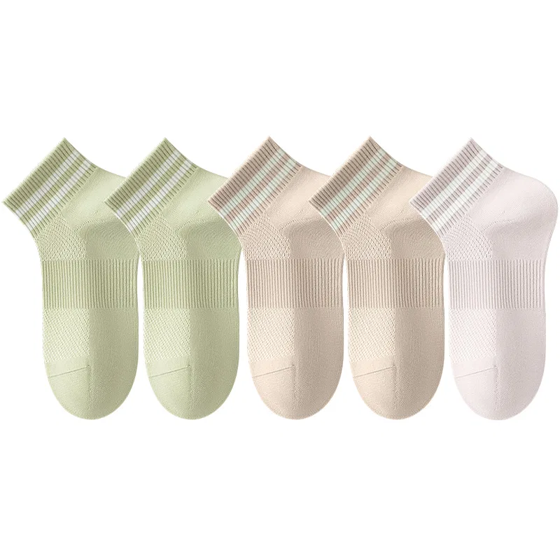 Детские носки-следки DUSHILIREN, Light Green Beige Pastel Pink
