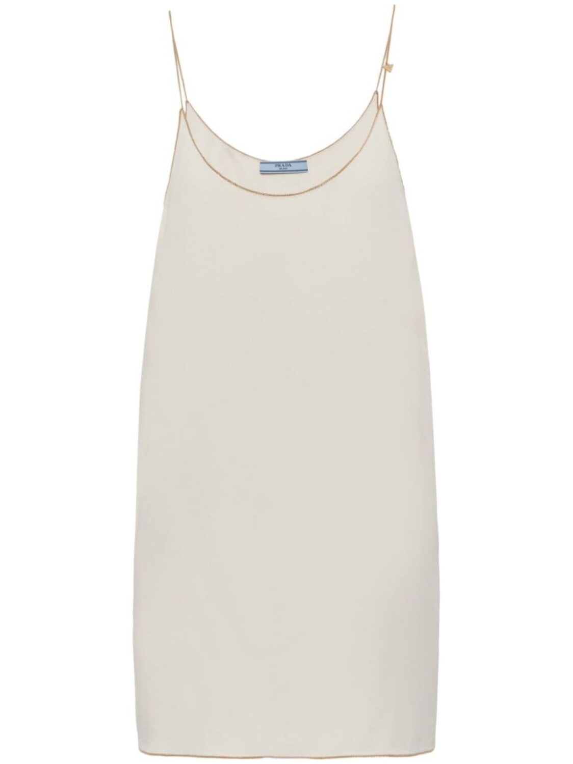 

Prada платье мини Sablé с цепочкой, нейтральный цвет